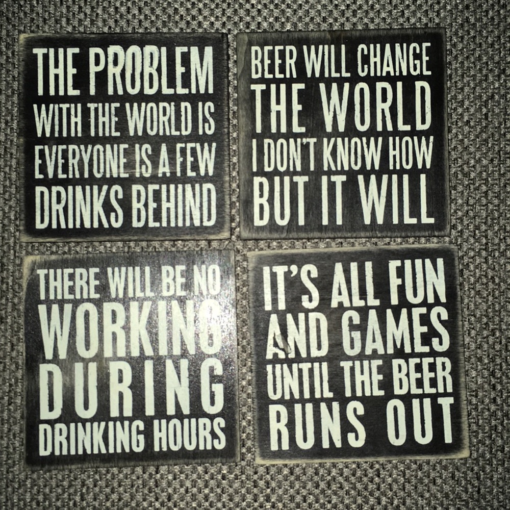 SOLDBeer coasters with holder
